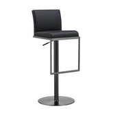 Amalfi Black Performance Vegan Leather on Black Stool Model: TOV-K3682